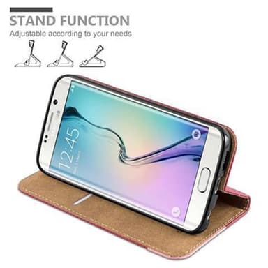 Samsung Galaxy S6 EDGE Plånboksfodral Skal (Röd)