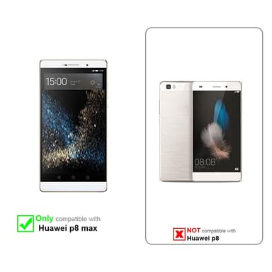 Huawei P8 MAX Plånboksfodral Skal (Grå)