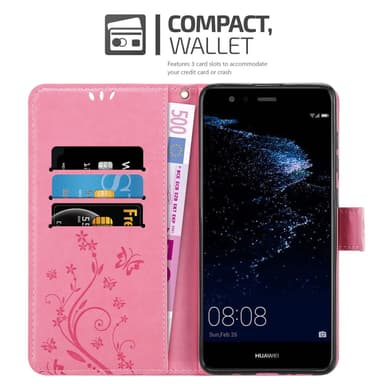 Huawei P10 LITE Plånboksfodral Skal (Rosa)