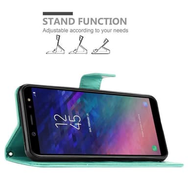 Samsung Galaxy A6 2018 Plånboksfodral Skal (Turkos)