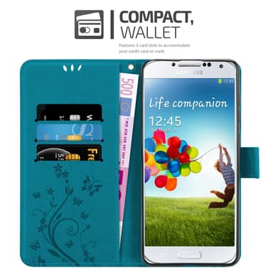 Samsung Galaxy S4 Plånboksfodral Skal (Blå)