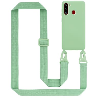 Samsung Galaxy A21 Skal Fodral Kedja (Grön)