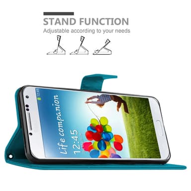 Samsung Galaxy S4 Plånboksfodral Skal (Blå)