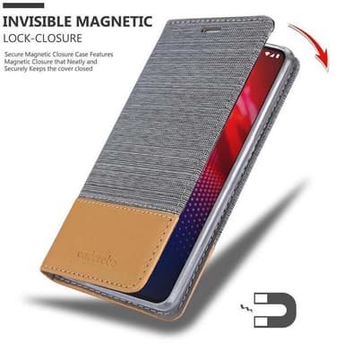 Motorola MOTO Z4 Plånboksfodral Skal (Grå)