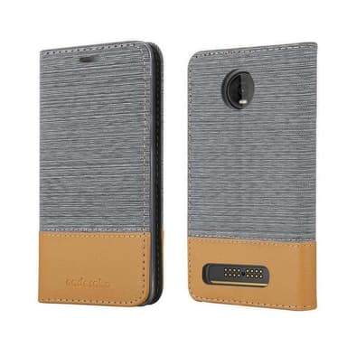 Motorola MOTO Z4 Plånboksfodral Skal (Grå)