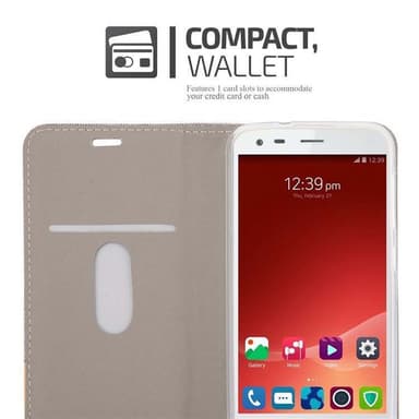ZTE Blade S6 Plånboksfodral Skal (Grå)