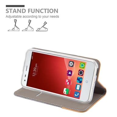ZTE Blade S6 Plånboksfodral Skal (Grå)