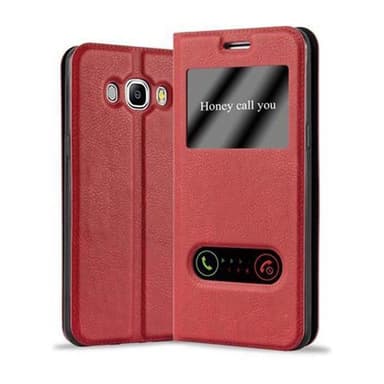 Samsung Galaxy J7 2016 Plånboksfodral Skal (Röd)
