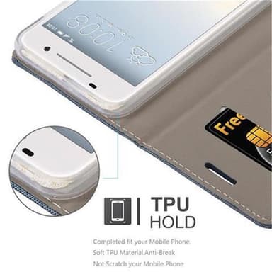HTC ONE A9 Plånboksfodral Skal (Blå)