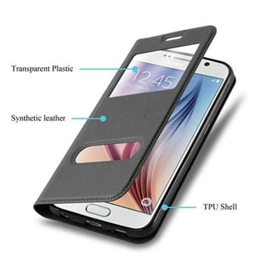 Samsung Galaxy S6 Plånboksfodral Skal (Svart)