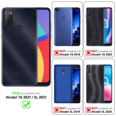 Alcatel 1S 2021 / 3L 2021 3x Skyddsglas Skyddsfilm