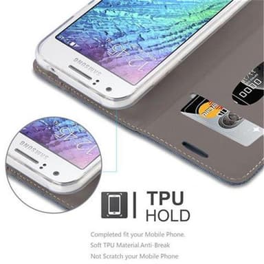 Samsung Galaxy J1 2015 Plånboksfodral Skal (Blå)