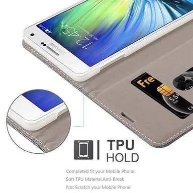 Samsung Galaxy A7 2015 Plånboksfodral Skal (Grå)