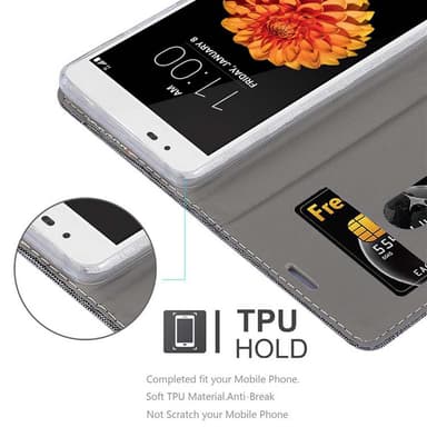 LG K7 2016 Plånboksfodral Skal (Grå)