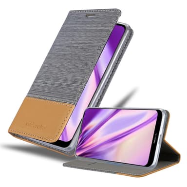 Nokia 2.4 Plånboksfodral Skal (Grå)