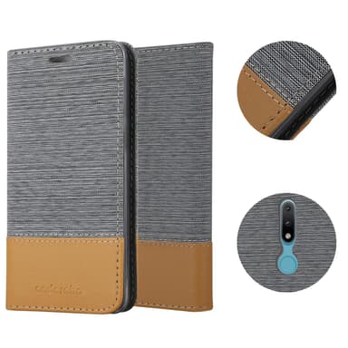 Nokia 2.4 Plånboksfodral Skal (Grå)