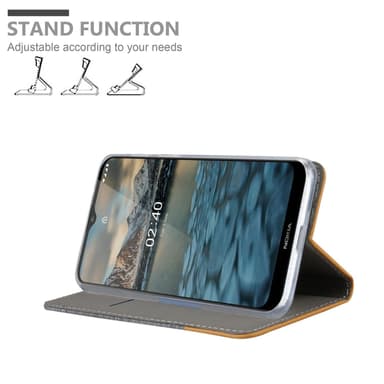 Nokia 2.4 Plånboksfodral Skal (Grå)