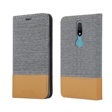 Nokia 2.4 Plånboksfodral Skal (Grå)