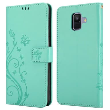 Samsung Galaxy A6 2018 Plånboksfodral Skal (Turkos)