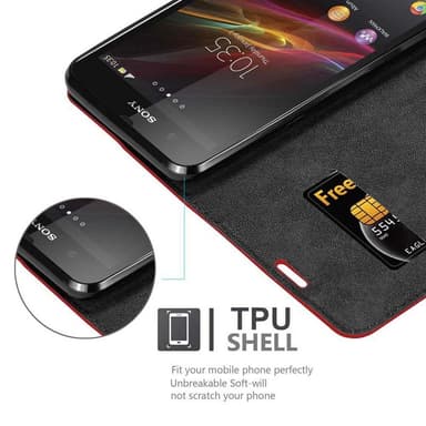 Sony Xperia Z Skal Fodral Case (Röd)
