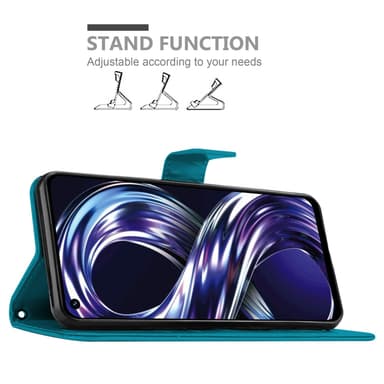 Realme 8i / Narzo 50 4G Plånboksfodral Skal (Blå)