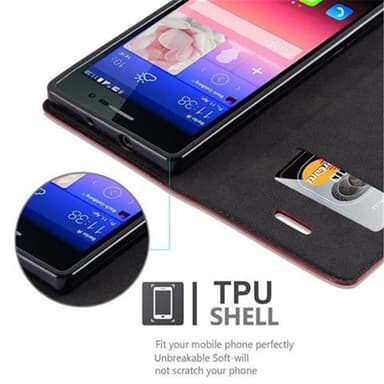 Huawei ASCEND P7 Skal Fodral Case (Röd)