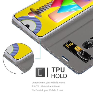 Samsung Galaxy M31 Plånboksfodral Skal (Blå)