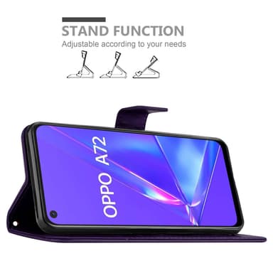 Oppo A72 Plånboksfodral Skal (Lila)