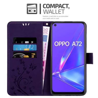 Oppo A72 Plånboksfodral Skal (Lila)