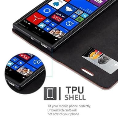 Nokia Lumia 830 Skal Fodral Case (Brun)
