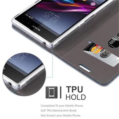 Sony Xperia Z1 Plånboksfodral Skal (Blå)