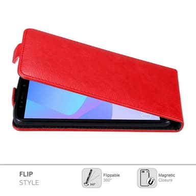 Honor 7A / Huawei Y6 PRIME 2018 Flipfodral Skal (Röd)