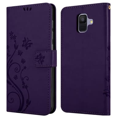 Samsung Galaxy A6 2018 Plånboksfodral Skal (Lila)