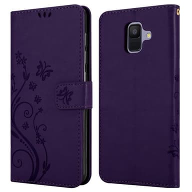 Samsung Galaxy A6 2018 Plånboksfodral Skal (Lila)