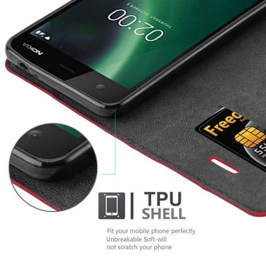 Nokia 2 2017 Skal Fodral Case (Röd)