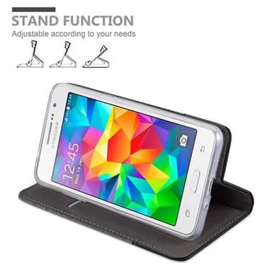 Samsung Galaxy GRAND PRIME Plånboksfodral Skal (Grå)