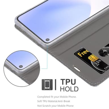 Google PIXEL 5 XL Plånboksfodral Skal (Grå)