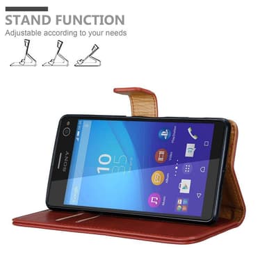 Sony Xperia C4 Plånboksfodral Skal (Röd)