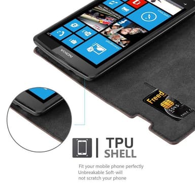 Nokia Lumia 520 / 521 Skal Fodral Case (Brun)