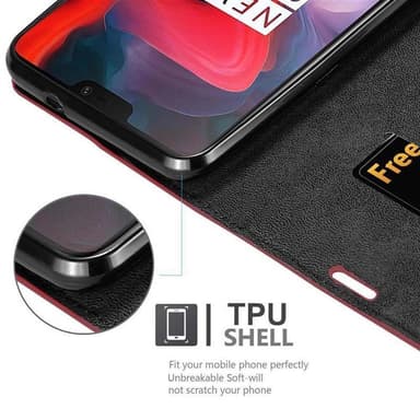 OnePlus 6 Skal Fodral Case (Röd)