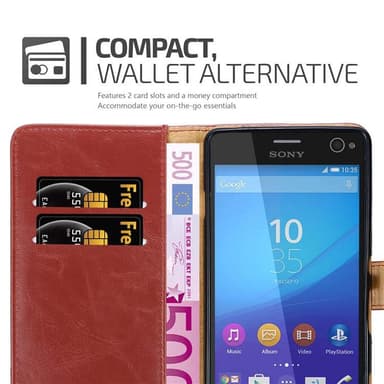 Sony Xperia C4 Plånboksfodral Skal (Röd)