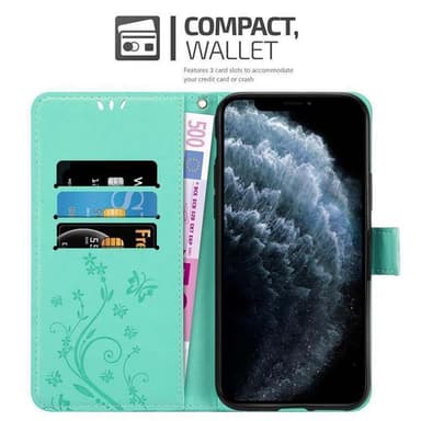 iPhone 11 PRO MAX Plånboksfodral Skal (Turkos)
