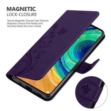 Huawei MATE 30 Plånboksfodral Skal (Lila)