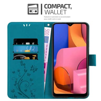 Samsung Galaxy A20s Plånboksfodral Skal (Blå)