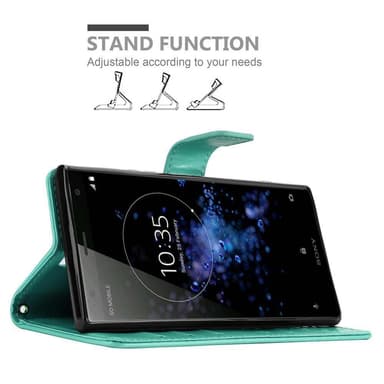 Sony Xperia XZ2 Plånboksfodral Skal (Turkos)