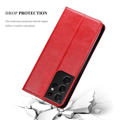 Samsung Galaxy S22 ULTRA Skal Fodral Case (Röd)