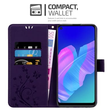 Huawei P40 LITE E Plånboksfodral Skal (Lila)