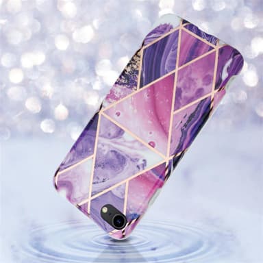 iPhone 7 / 7S / 8 / SE 2020 Plånboksfodral Skal (Lila)