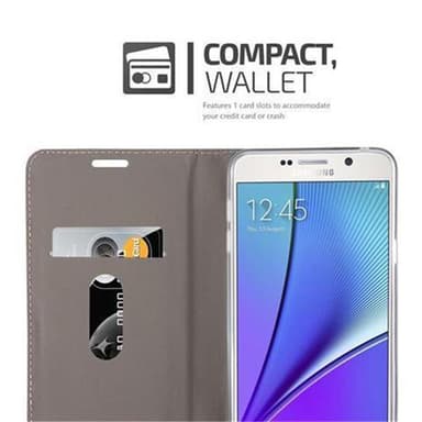 Samsung Galaxy NOTE 5 Plånboksfodral Skal (Grå)