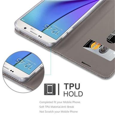 Samsung Galaxy NOTE 5 Plånboksfodral Skal (Grå)